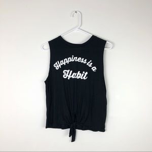 DIRTEE LAUNDRY | Black Juniors Tank Top | Size S